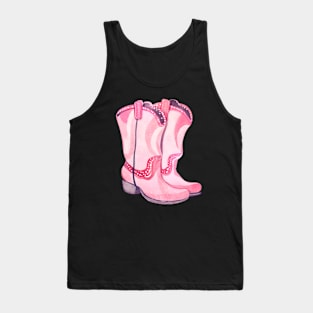 Pink Cowboy Boots Tank Top